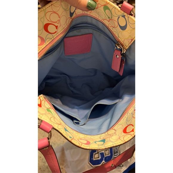 Coach Heritage Multicolor Signature Chelsea Tote Should Bag - Picture 13 of 14